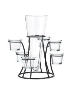 CIRCULAR CANDLE STAND WITH VASE